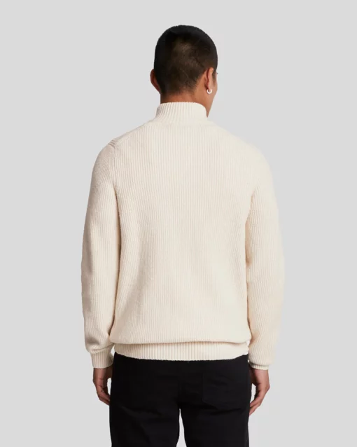 Lyle & Scott Shaker Stitch 1/4 Zip Jumper Cove
