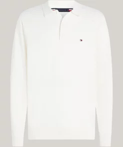 Tommy Hilfiger Polo Collar Jumper with Cashmere Ivory