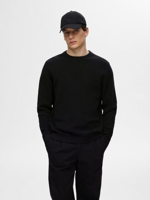 Selected Homme Ross Crew Neck Knit Black