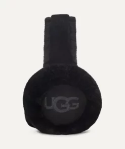 UGG Women's Sheepskin Embroidery Earmuff Black