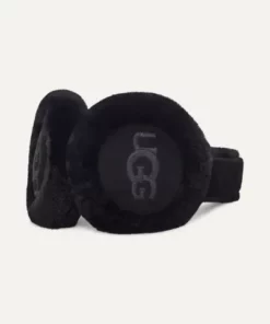 UGG Women's Sheepskin Embroidery Earmuff Black
