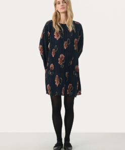 Part Two Milanas Dress Dark Navy Blurred Flower