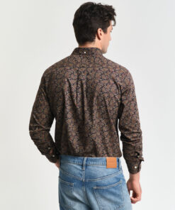 Gant Regular Fit Paisley Shirt Prussian Blue
