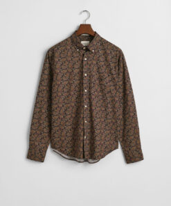 Gant Regular Fit Paisley Shirt Prussian Blue