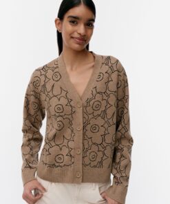Marimekko Eilinen Piirto Unikko Cardigan Beige/Black