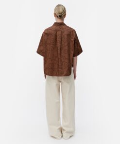 Marimekko Standardi Piirto Unikko Blouse Dark Brown