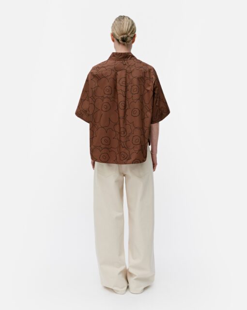 Marimekko Standardi Piirto Unikko Blouse Dark Brown