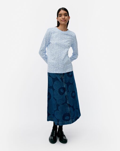 Marimekko Sekunti Piirto Unikko Shirt Light Blue