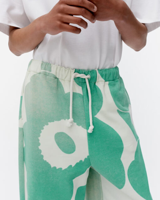 Marimekko Finaali Unikko Kioski Sweatpants Green, White
