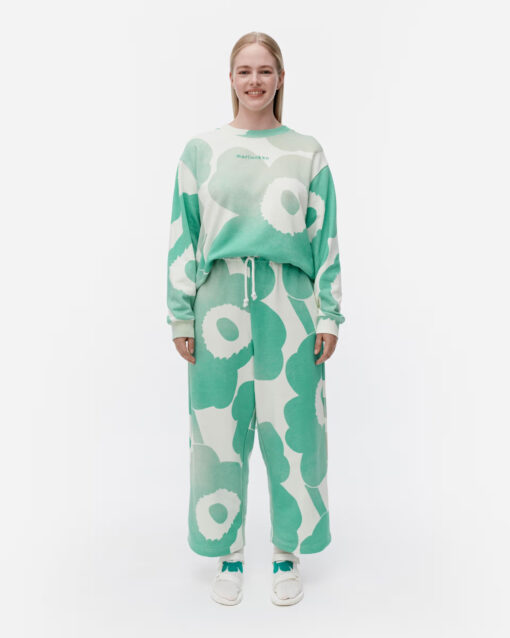 Marimekko Leiot Unikko Kioski Sweatshirt Green, White