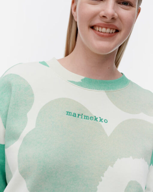 Marimekko Leiot Unikko Kioski Sweatshirt Green, White