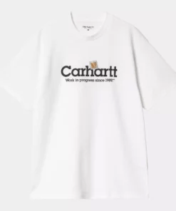 Carhartt WIP S/S Label Script T-Shirt White