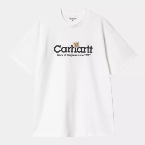 Carhartt WIP S/S Label Script T-Shirt White