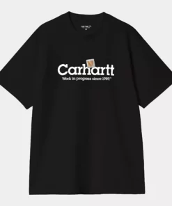 Carhartt WIP S/S Label Script T-Shirt Black