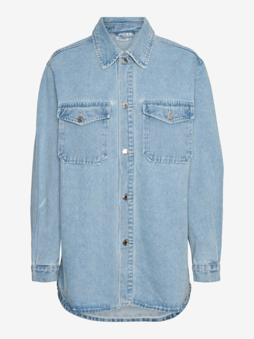 Vero Moda Naya Oversized Denim Shirt Light NBlue Denim