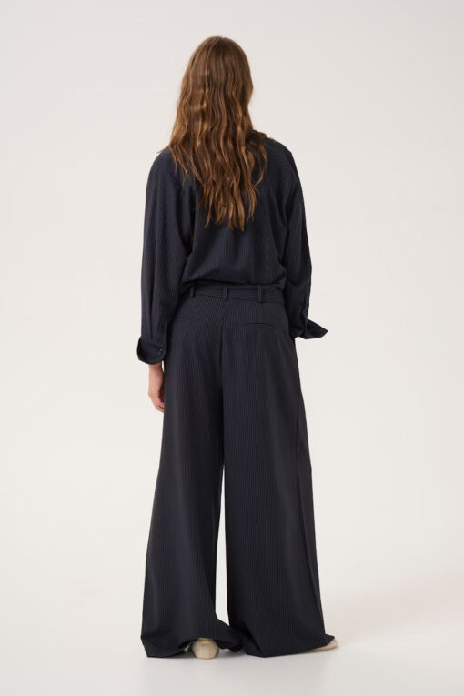 My Essential Wardrobe VittaMW Trousers Dark Sapphire Blue W. stripe