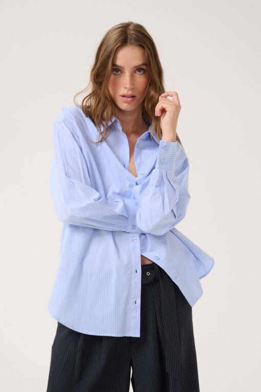 My Essential Wardrobe Bellamw Shirt Kentucky Blue Striped
