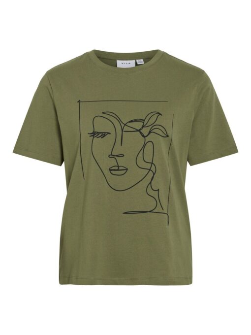 Vila Sybilla T-shirt Cabulet Olive