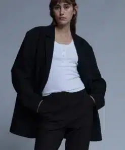 Billebeino Button Rib Top White