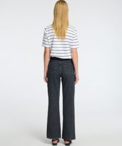 Selected Femme Essential Striped Boxy Tee Bright White