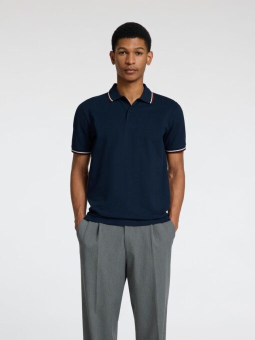 Selected Homme Slim-Atlas Sport SS Polo Dark Sapphire