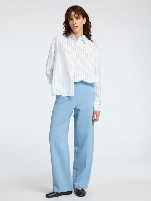 Selected Femme Mairin Striped Shirt Bright White