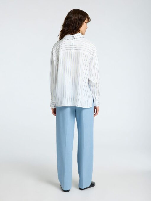 Selected Femme Mairin Striped Shirt Bright White