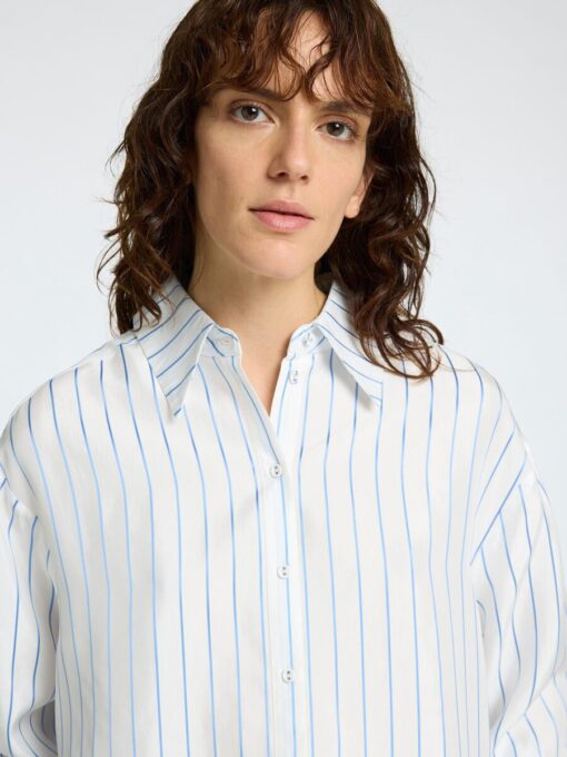 Selected Femme Mairin Striped Shirt Bright White