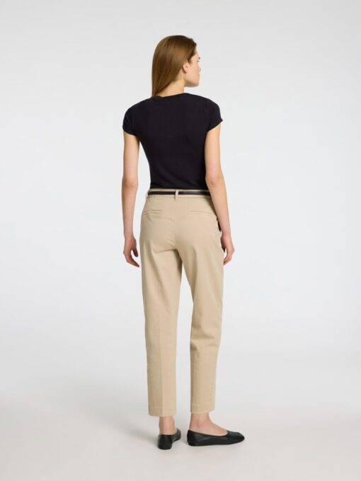 Selected Femme Vera-Rita Cropped Pants Island Fossil