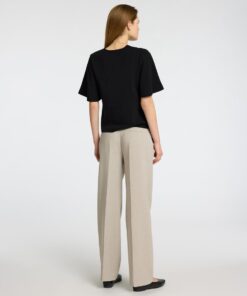 Selected Femme Tenny ss V-Neck Top Black