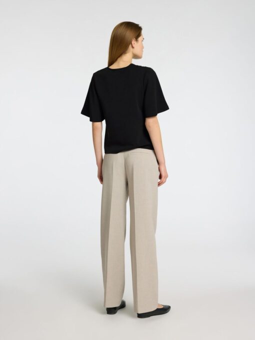 Selected Femme Tenny ss V-Neck Top Black