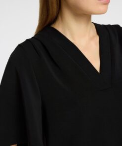 Selected Femme Tenny ss V-Neck Top Black