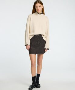 Selected Femme Harper Denim Skirt Black