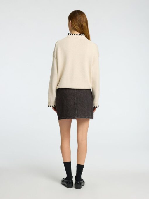 Selected Femme Harper Denim Skirt Black