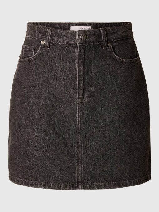 Selected Femme Harper Denim Skirt Black