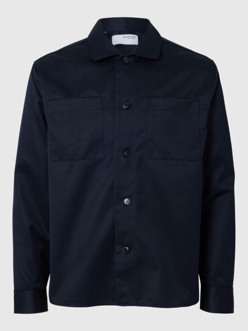 Selected Homme Scott Twill Formal Overshirt Sky Captain