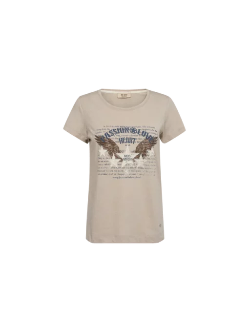 Mos Mosh Zibby T-shirt Feather Gray