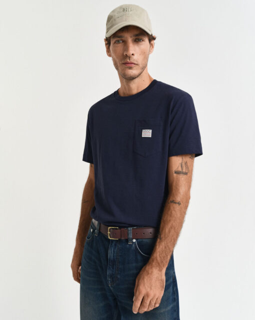 Gant Pocket T-shirt Evening Blue