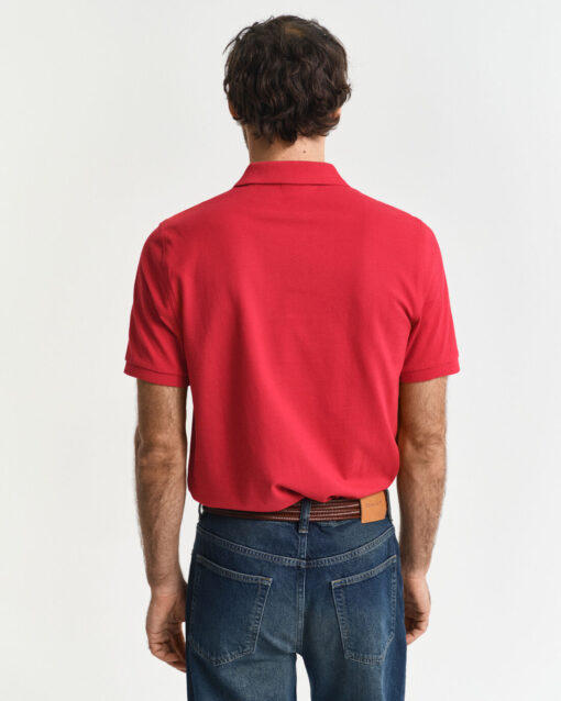 Gant Regular Fit Shield Pique Shirt Ruby Red
