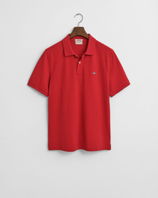 Gant Regular Fit Shield Pique Shirt Ruby Red