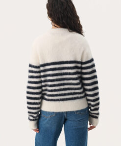 Part Two Pakize Cardigan Dark Navy Stripe