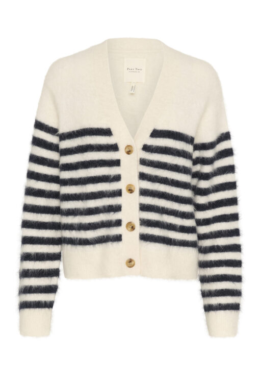 Part Two Pakize Cardigan Dark Navy Stripe