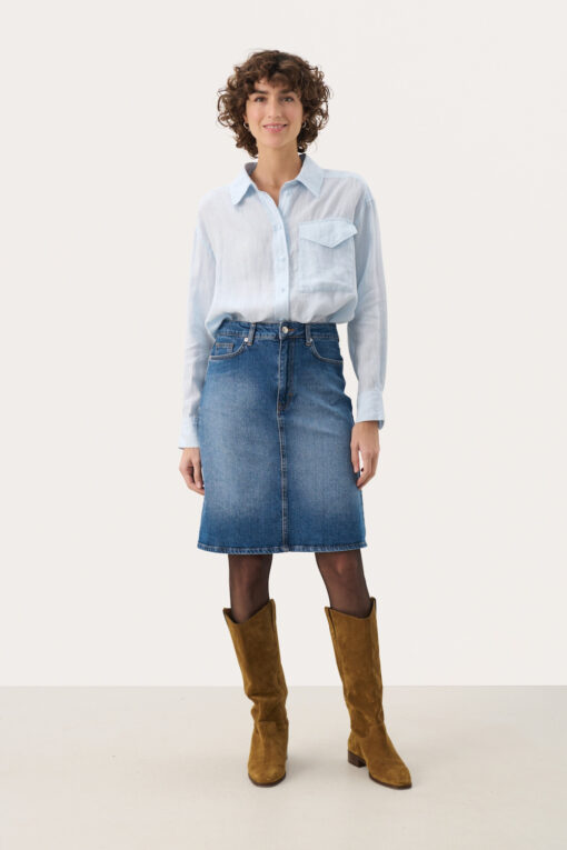 Part Two Leja Skirt Medium Blue Denim