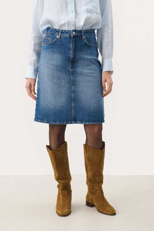 Part Two Leja Skirt Medium Blue Denim