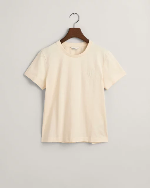 Gant Woman Tonal Shield T-shirt Linen