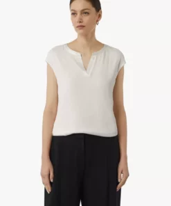 Comma, Satin T-Shirt White