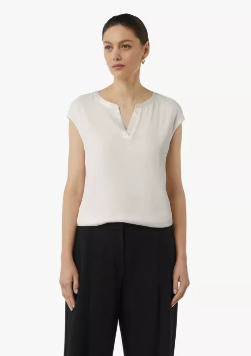 Comma, Satin T-Shirt White
