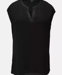 Comma, Satin T-Shirt Black