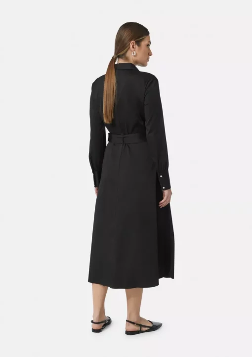 Comma, Cotton Shirt Dress Black