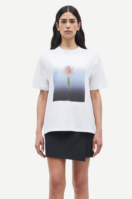 Samsøe Samsøe Saeira T-shirt Blurred Tulip White